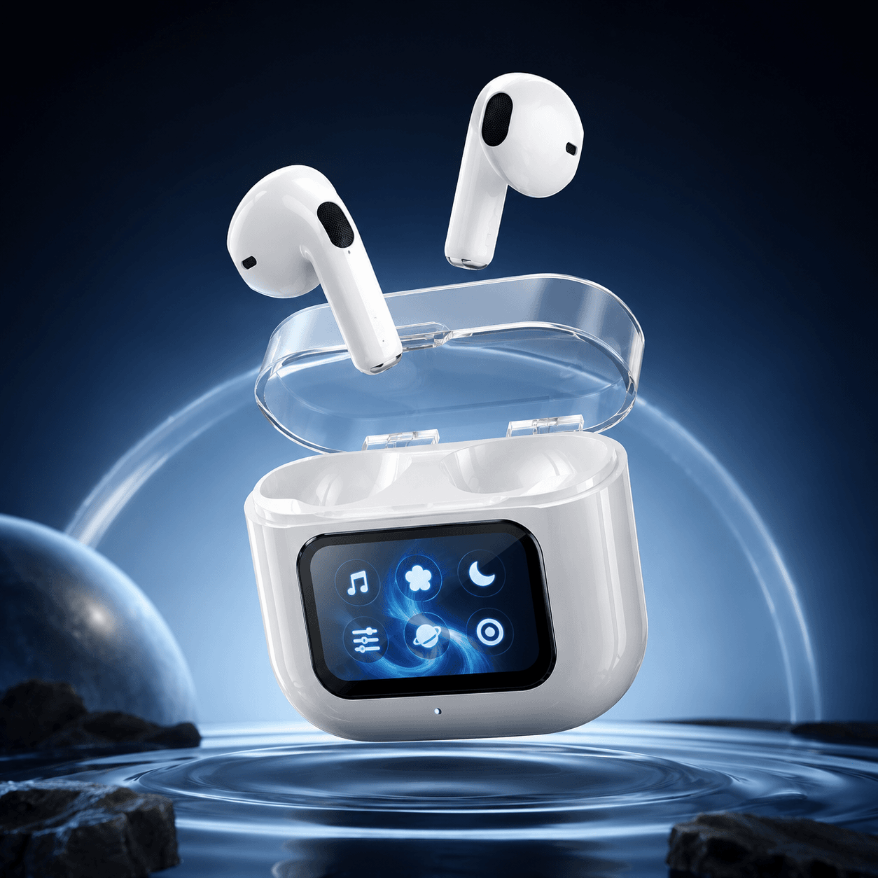 XL-T15 Transparent Touchscreen TWS Earbuds